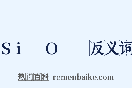 Si₄O₁₀反义词是什么意思的图片